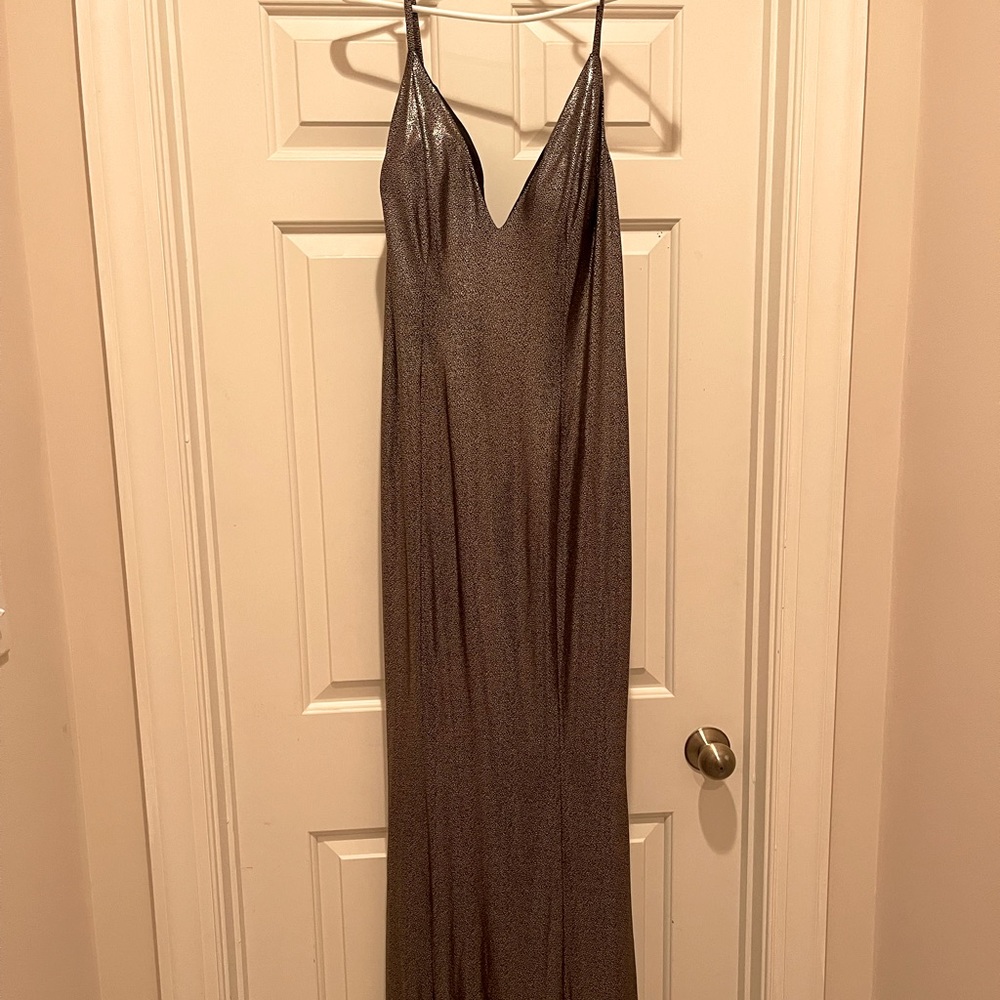 Aidan Mattox black/gold dress size 12